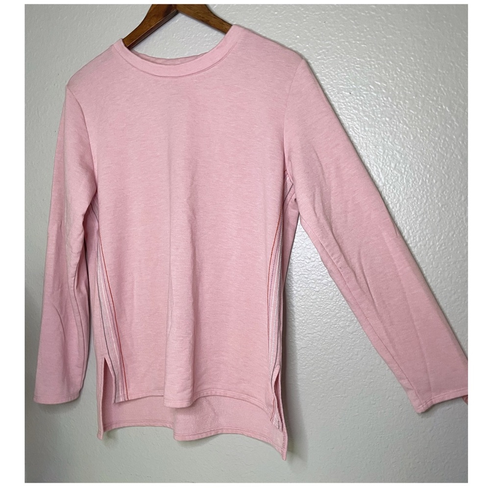 Cuddl Duds Pink Crewneck Sweatshirt with Colorful Embroidery - Picture 2 of 5